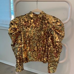 Gold sequin top